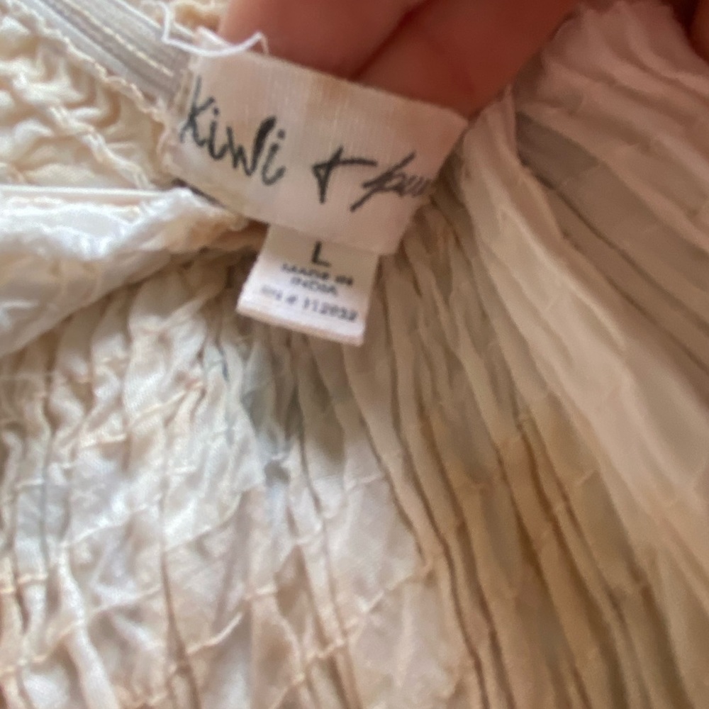 Maxi Light Blue and Tan Dress